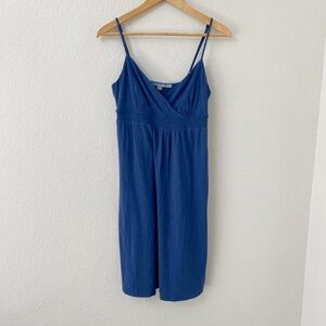 Boden Summer Dress Size 6L Long Blue Fit & Flare Sleeveless Knit